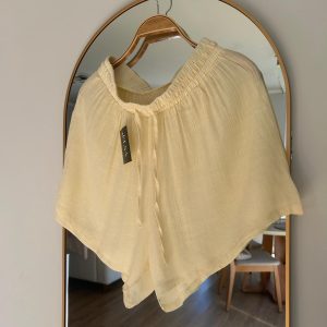 Inicio short amarillo con cintura elástica